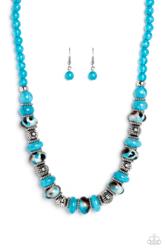 Warped Whimsicality Blue Paparazzi Necklace