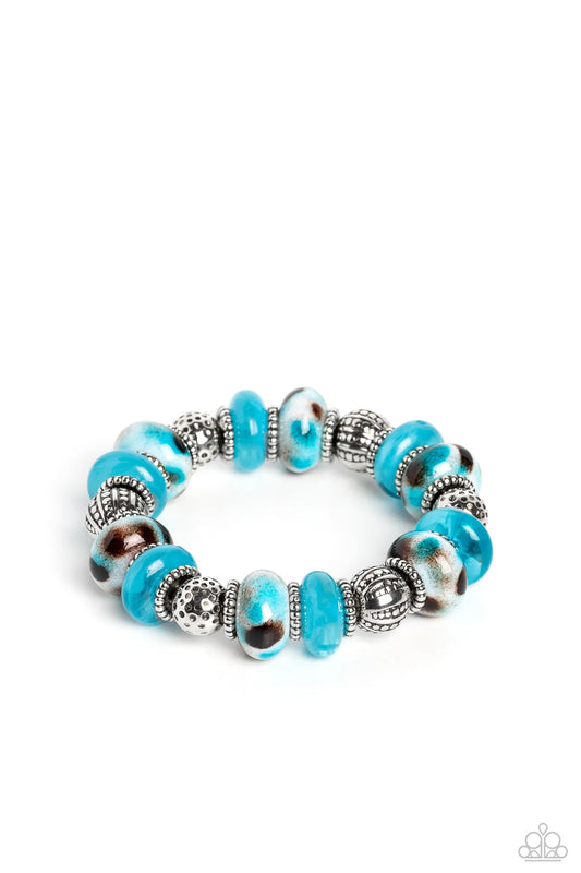 Warped Wayfarer Blue Paparazzi Bracelet