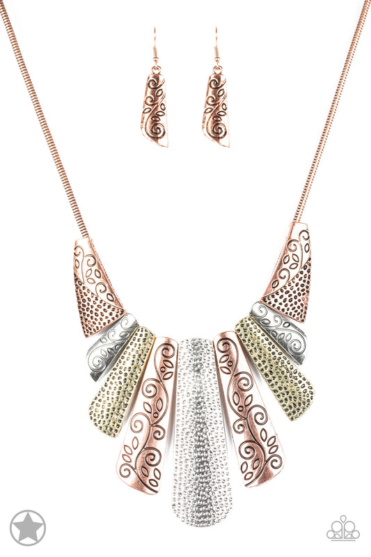 Untamed Copper Paparazzi Blockbuster Necklace