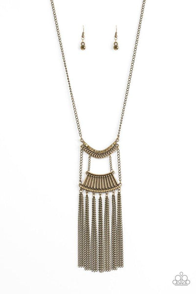 Paparazzi Accessories - Majorly Moonstruck - Brass Necklace