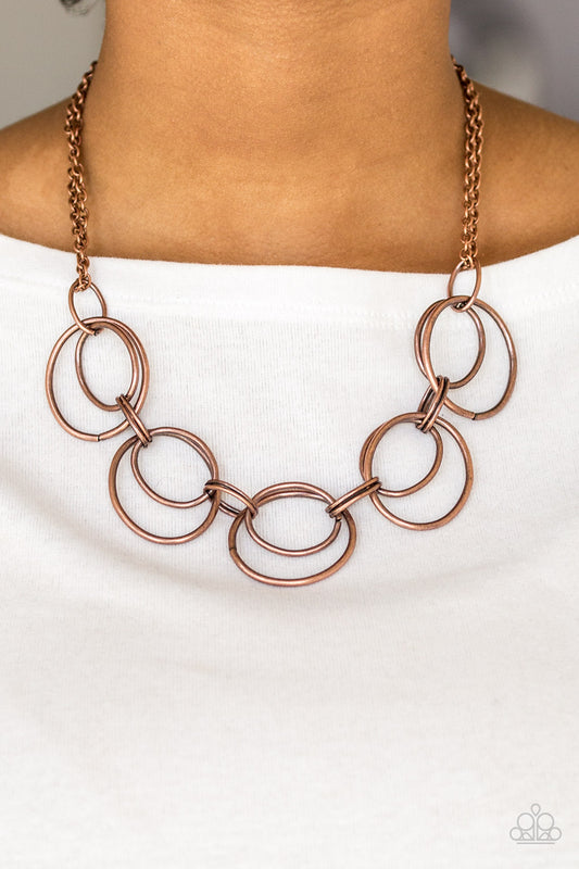 Urban Orbit - Copper Paparazzi Necklace