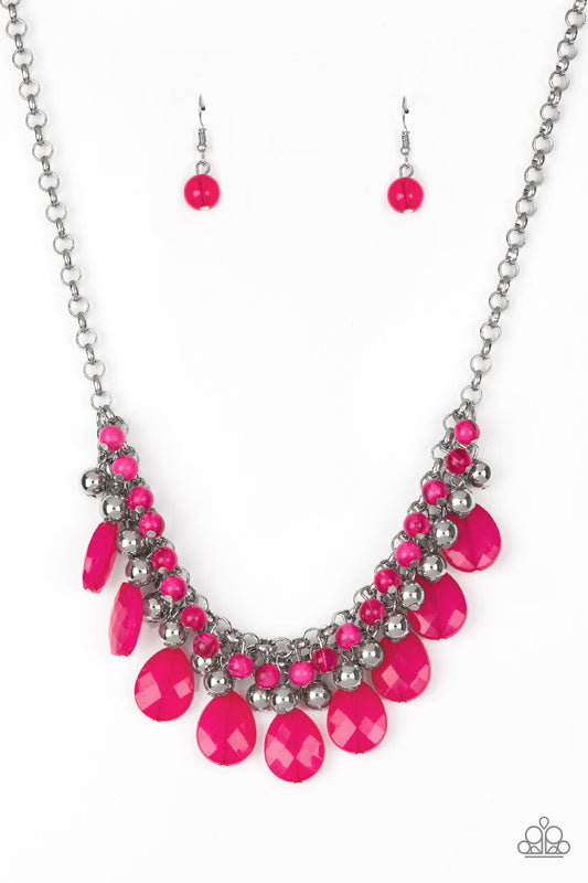 Trending Tropicana - Pink Paparazzi Necklace