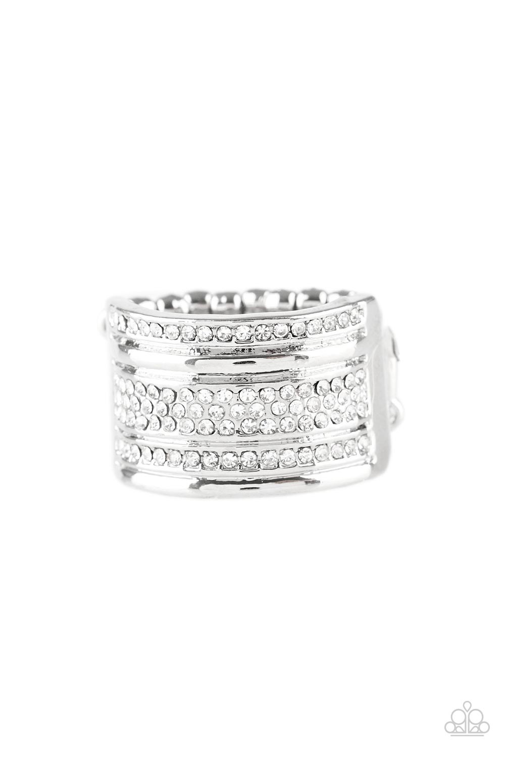 Top Dollar Drama - White Paparazzi Ring