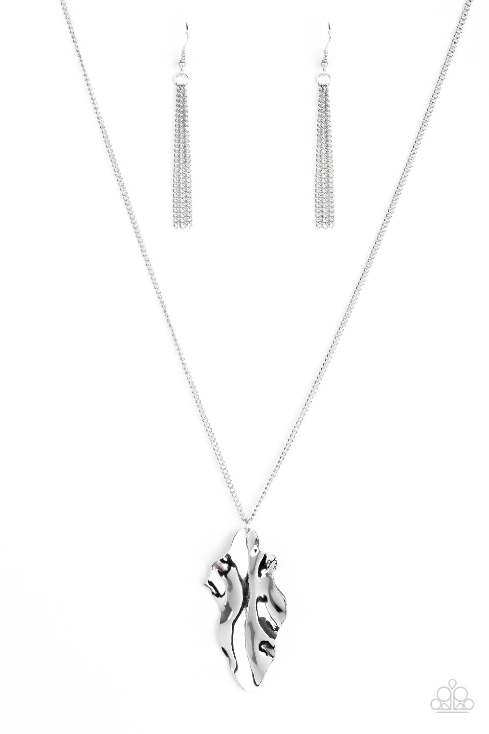 Fiercely Fall - Silver Paparazzi Necklace