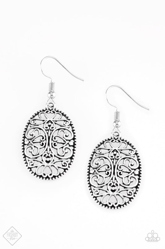 Wistfully Whimsical - Siver Paparazzi Earrings