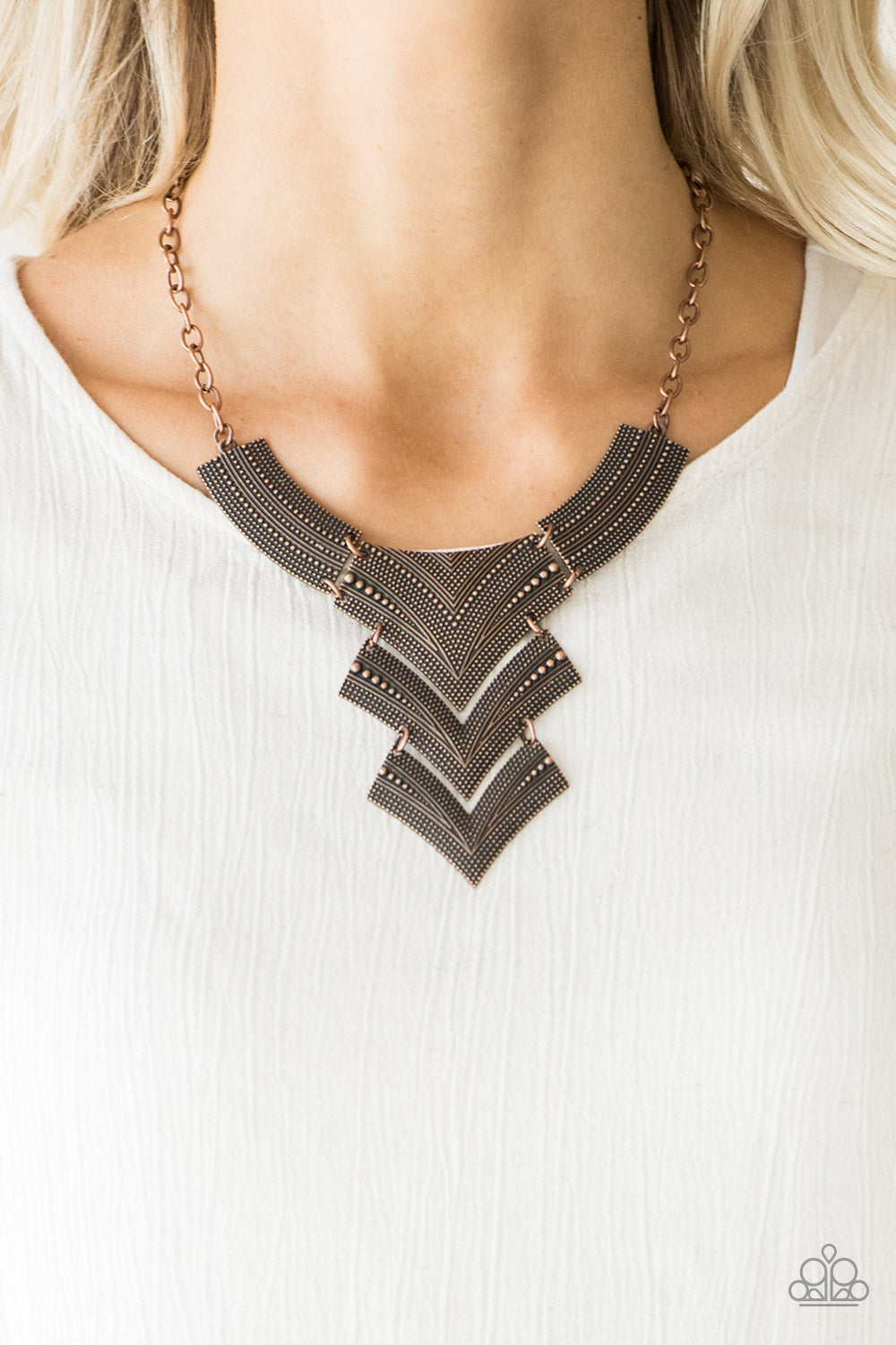 Fiercely Pharaoh - Copper Paparazzi Necklace