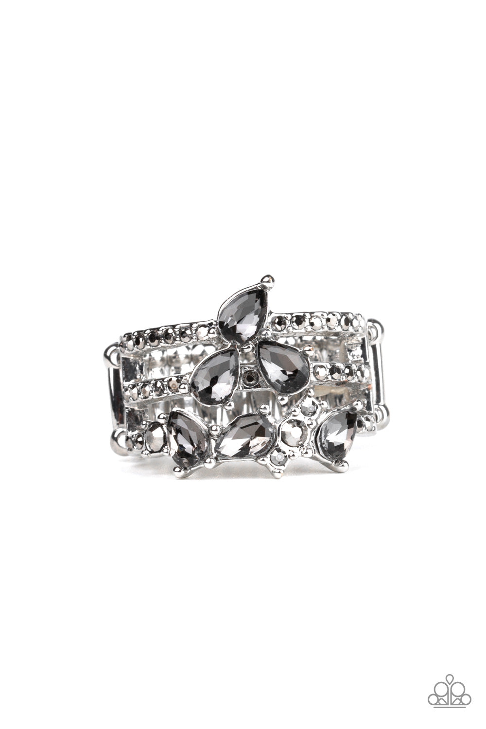 Blink Back TIERS - Silver Paparazzi Ring