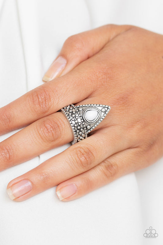 Tropical Escapade - White Paparazzi Ring