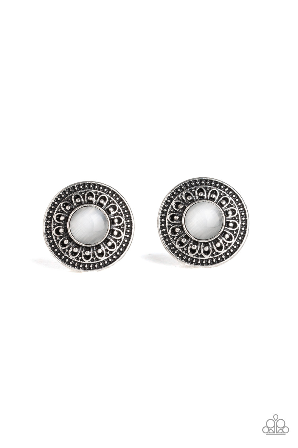 Fine Flora - White Paparazzi Post Earrings