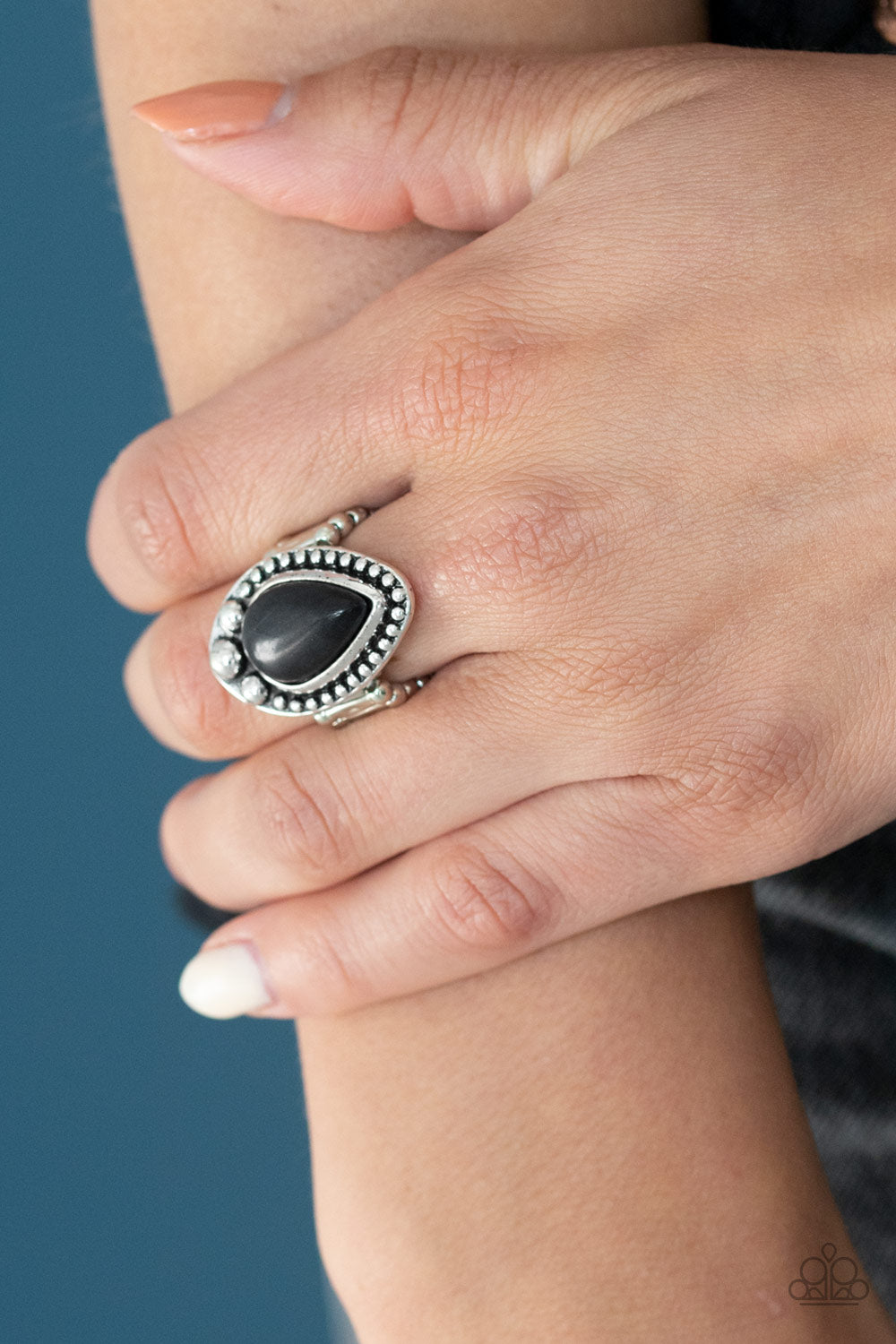 Backroad Bauble - Black Paparazzi Ring