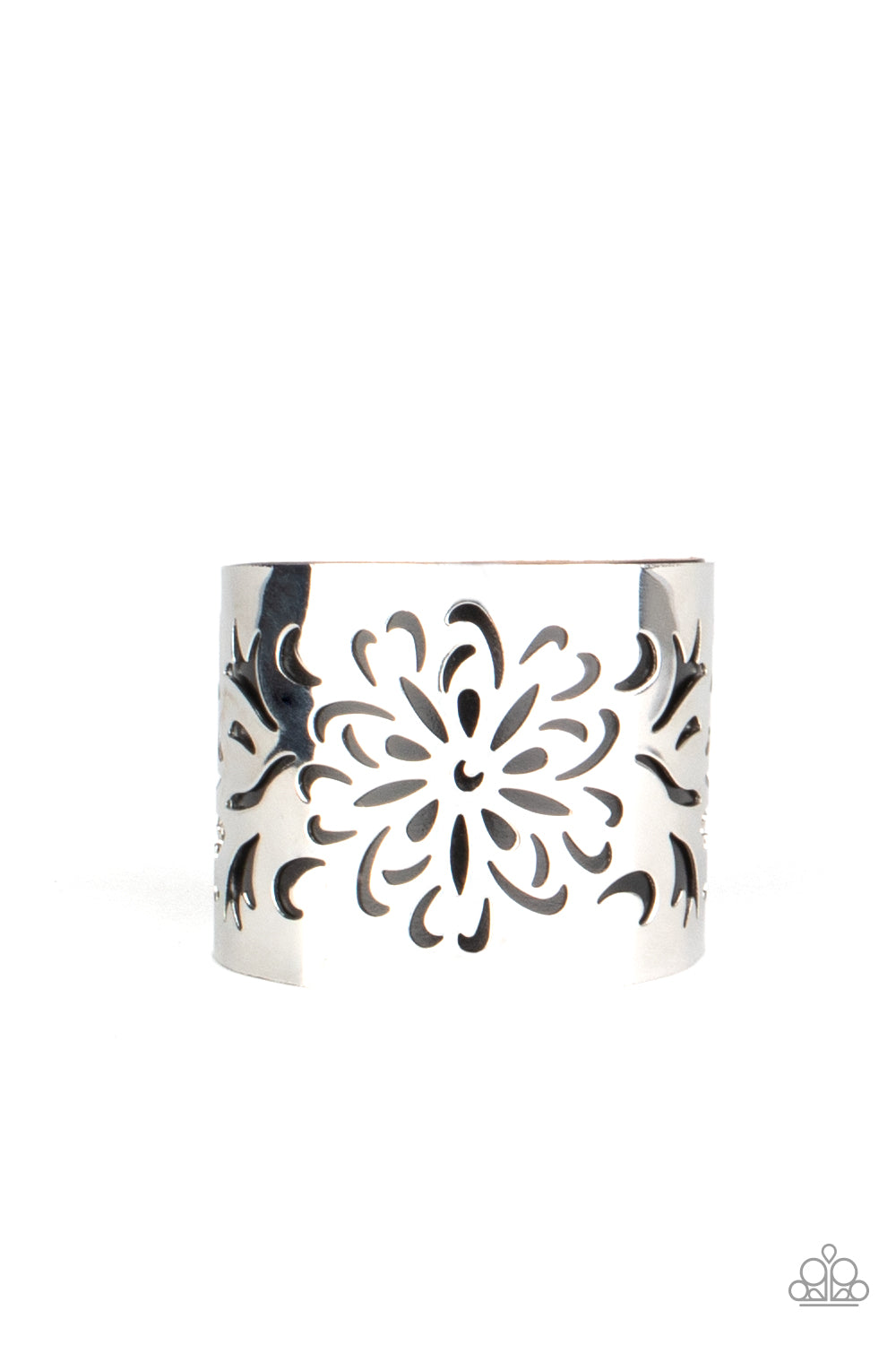 Get Your Bloom On - Black Paparazzi Cuff Bracelet