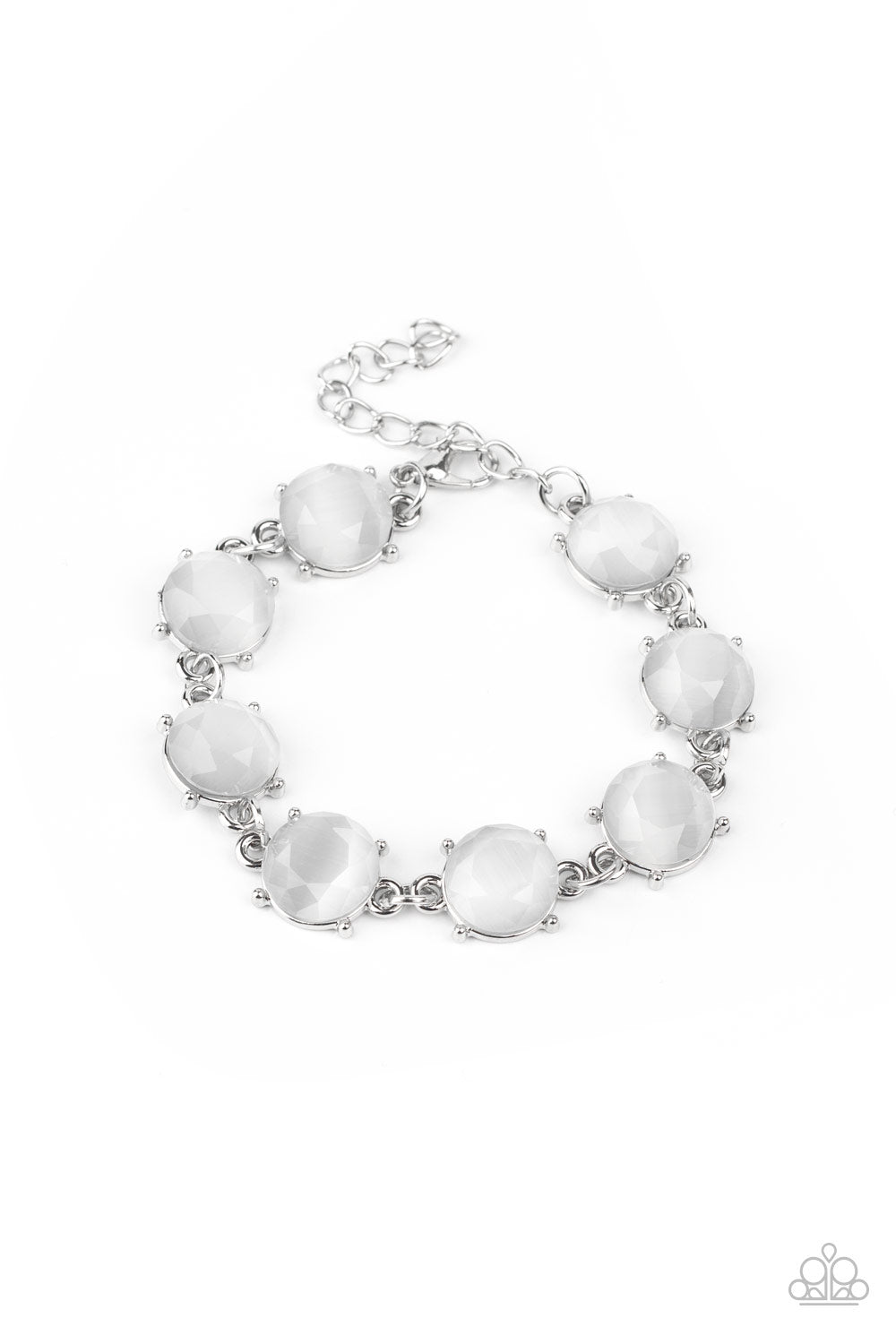 Ms. GLOW-It-All - White Paparazzi Bracelet