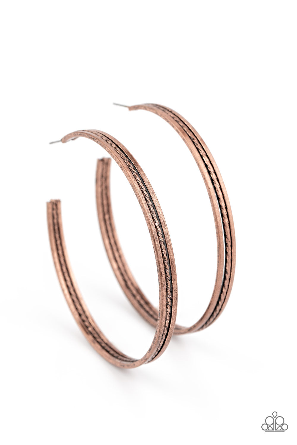 Midtown Marvel - Copper Paparazzi Hoop Earrings