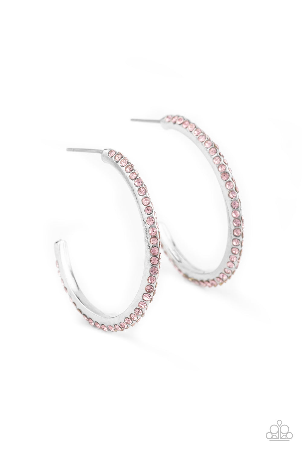 Dont Think Twice - Pink Paparazzi Hoop Earrings