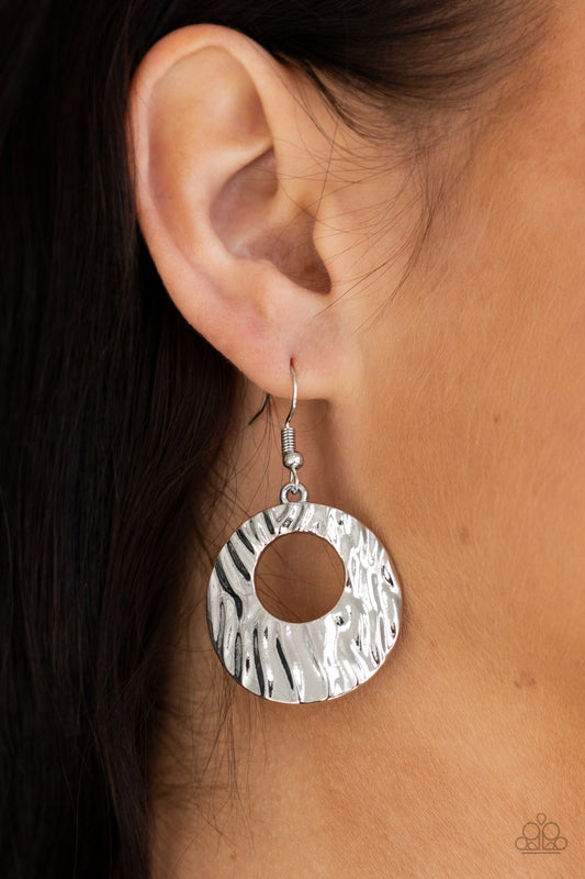 Warped Perceptions - Silver Paparazzi Earrings