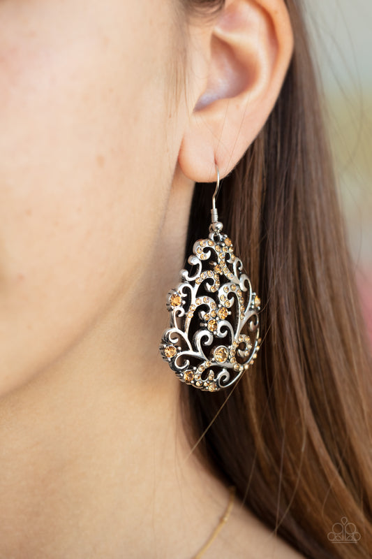 Winter Garden - Brown Paparazzi Earrings