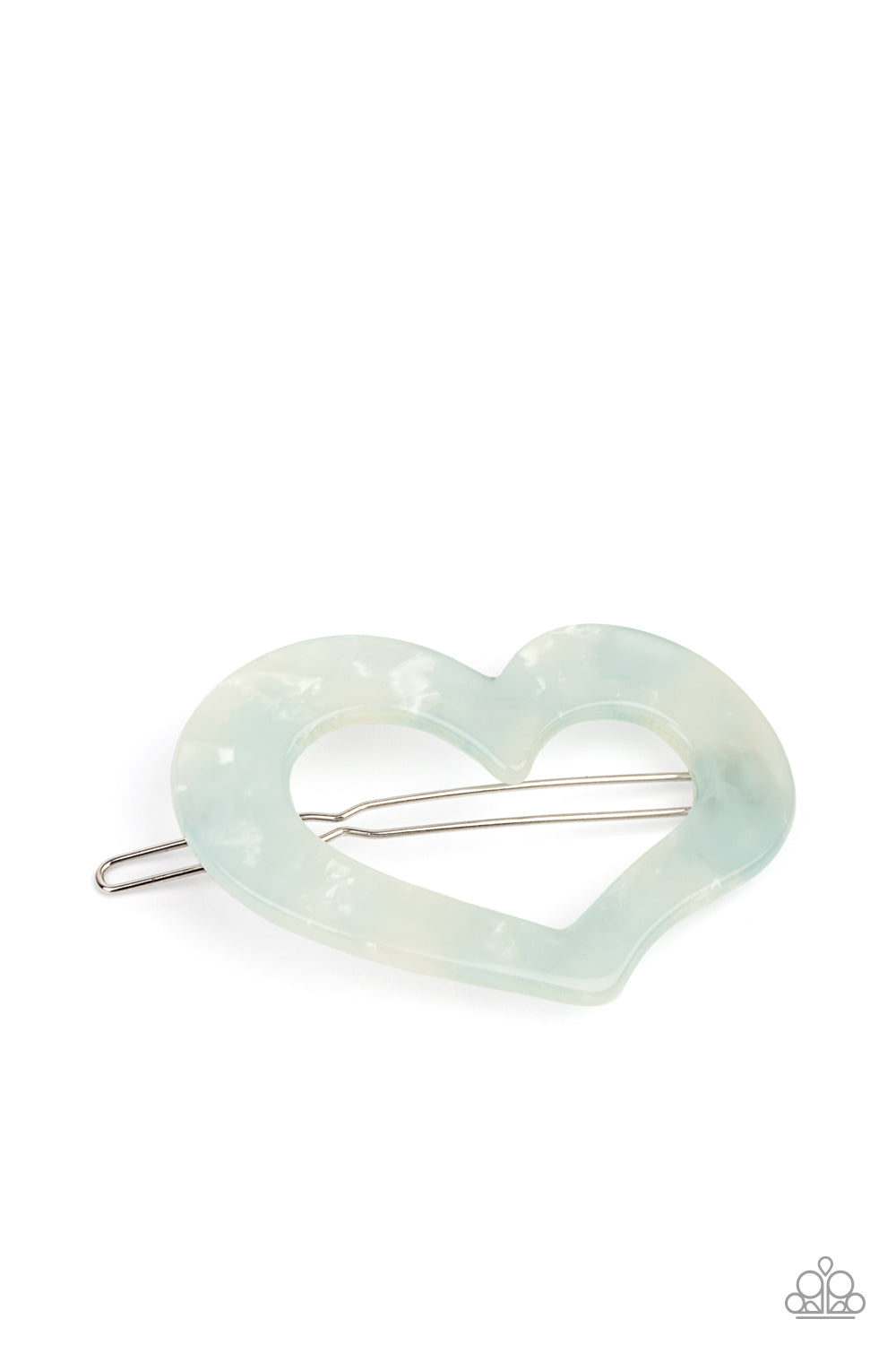 HEART Not to Love - Blue Paparazzi Hair Clip