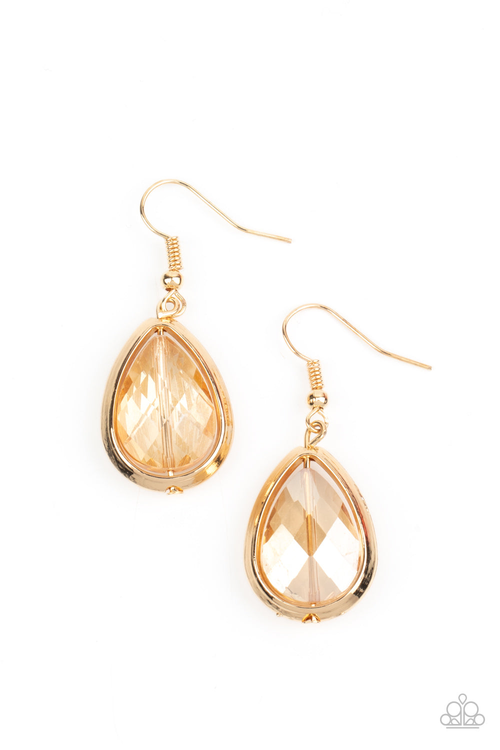 Drop-Dead Duchess - Gold Paparazzi Earrings