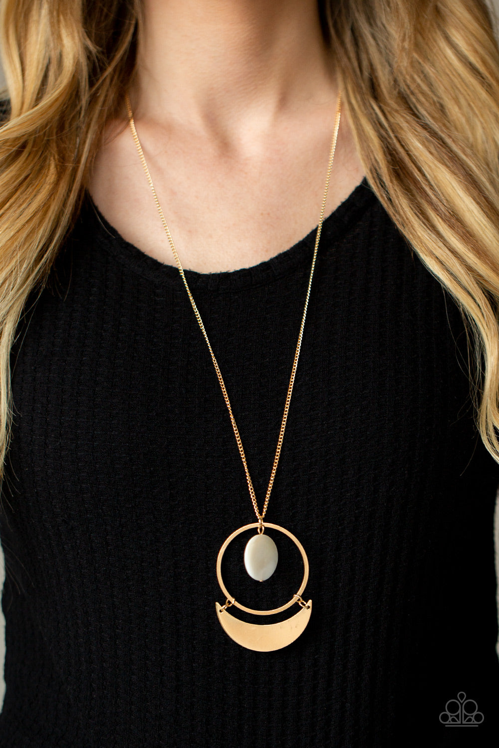 Moonlight Sailing - Gold Paparazzi Necklace