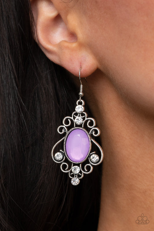 Tour de Fairytale - Purple Paparazzi Earrings