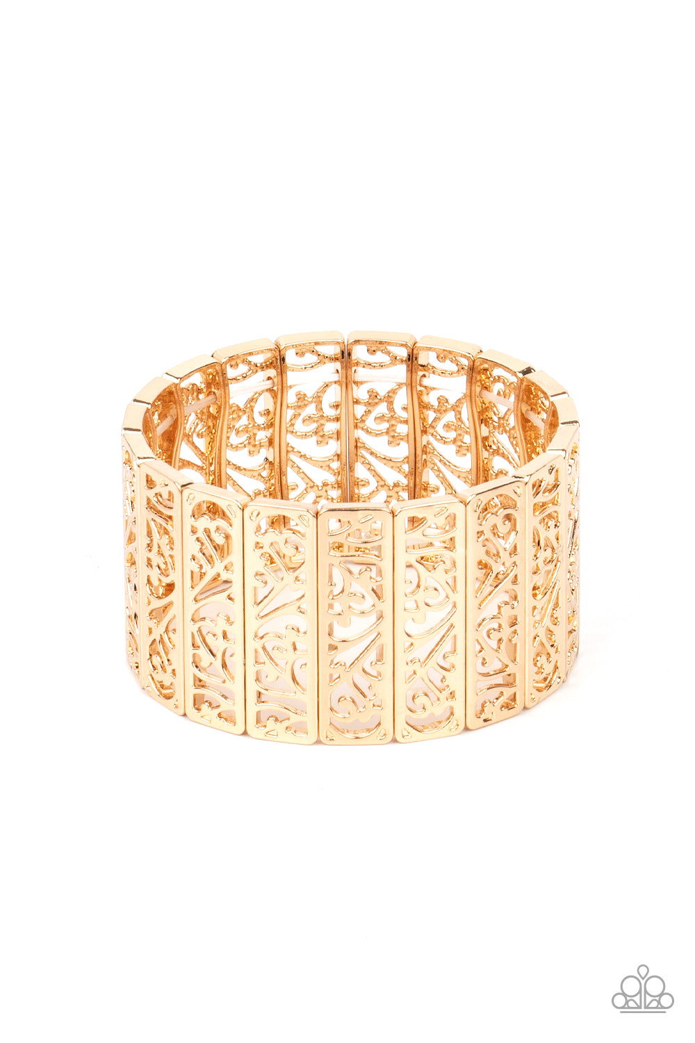 Ornate Orchards - Gold Paparazzi Bracelet