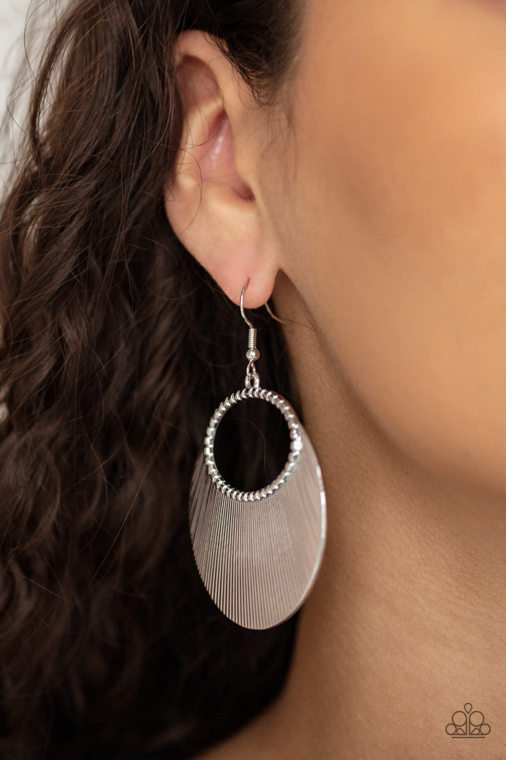 Fan Girl Glam - Silver Paparazzi Earrings