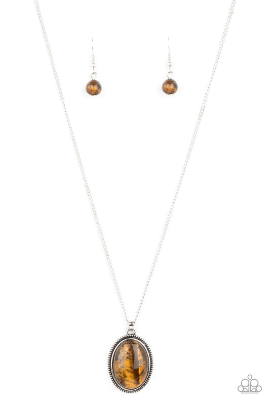 Tranquil Talisman - Brown Paparazzi Necklace