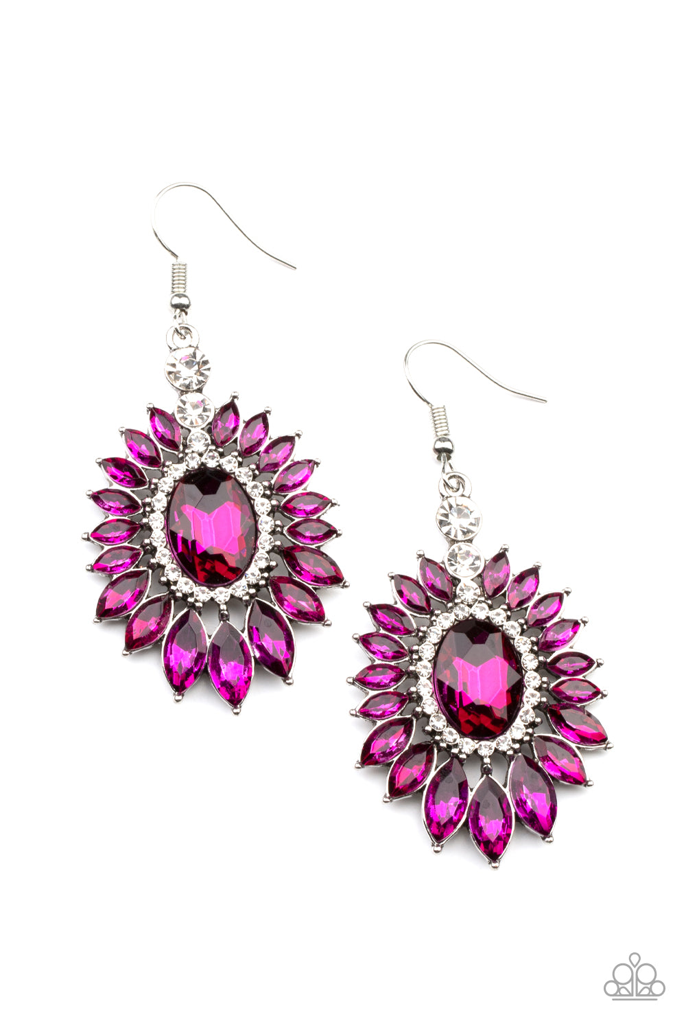 Big Time Twinkle - Pink Paparazzi Earrings