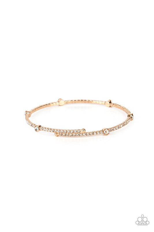 Upgraded Glamour - Gold Paparazzi Bracelet