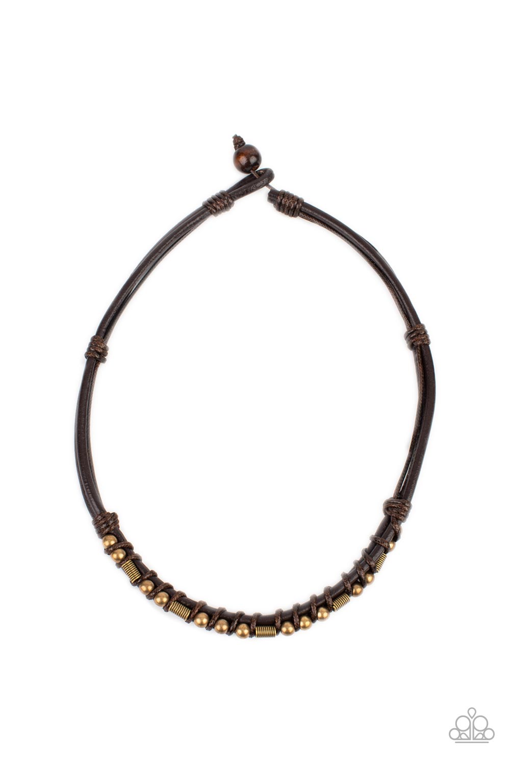 Westside Wrangler - Brass Paparazzi Urban Necklace