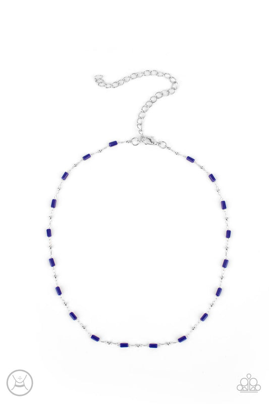 Urban Expo - Blue Paparazzi Choker Necklace