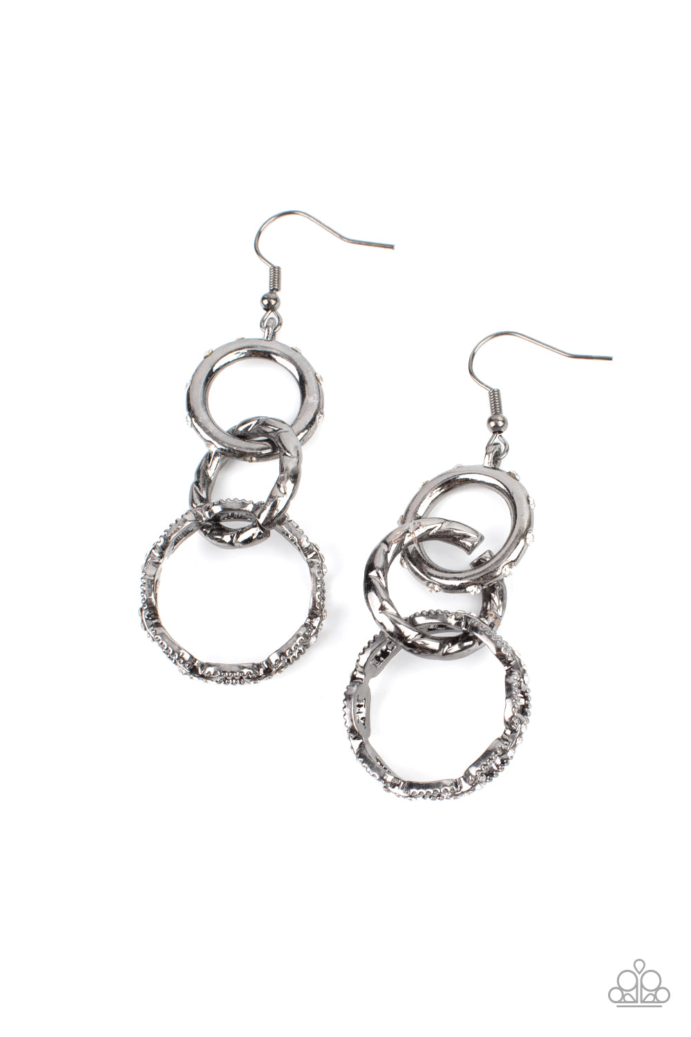 Shameless Shine - Black Paparazzi Earrings