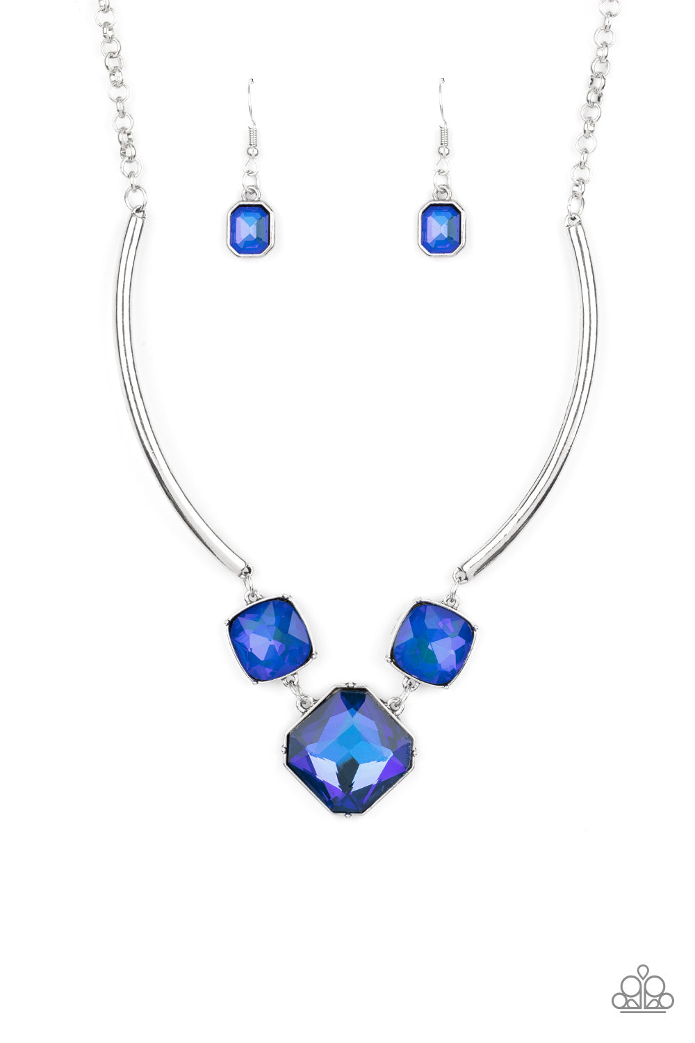 Divine IRIDESCENCE - Blue Paparazzi Life of the Party Necklace