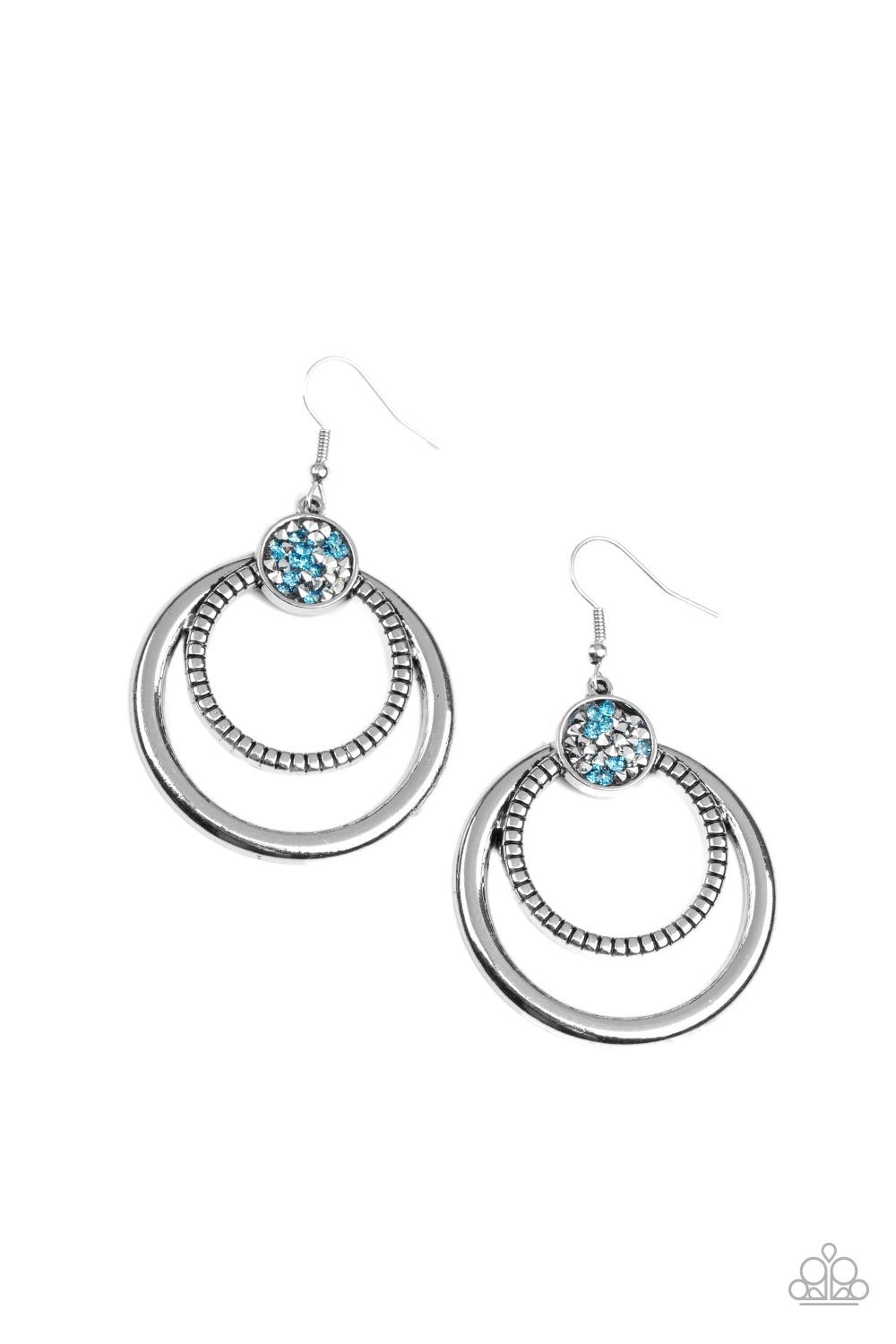 Spun Out Opulence - Blue Paparazzi Earrings