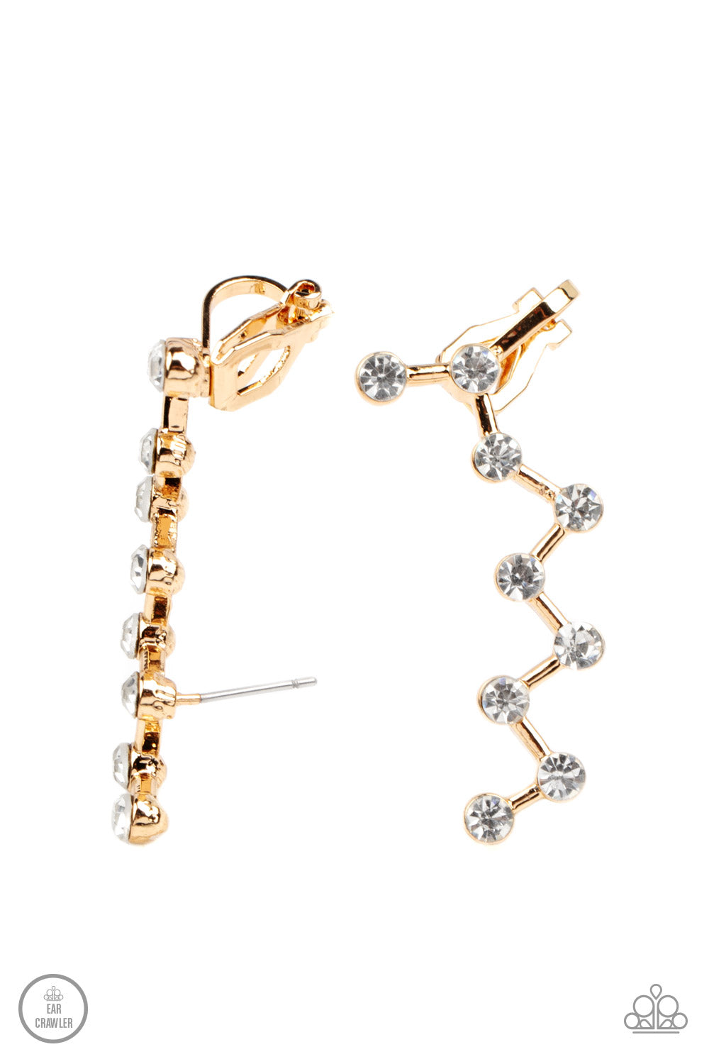 Clamoring Constellations - Gold Paparazzi Ear-Crawler Earrings