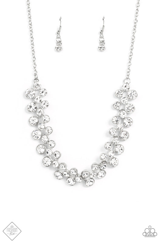 Won The Lottery - White Paparazzi Fashion Fix Necklace