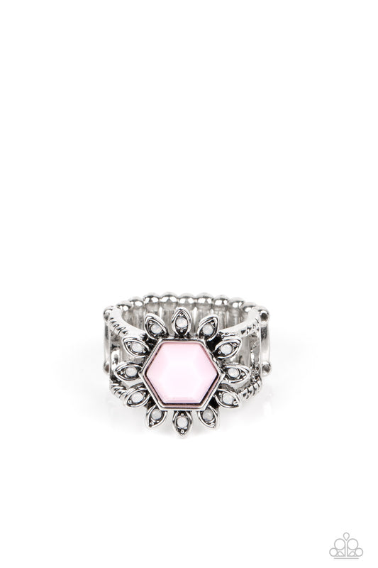 Wonderfully Wallflower - Pink Paparazzi Ring