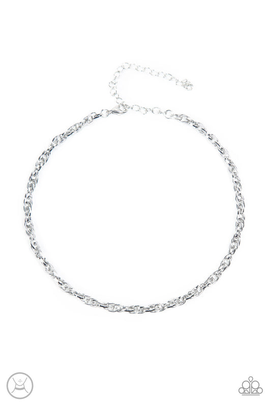 Urban Underdog - Silver Paparazzi Choker Necklace