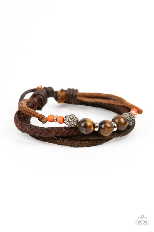 Tundra Tracker - Orange Paparazzi Urban Bracelet