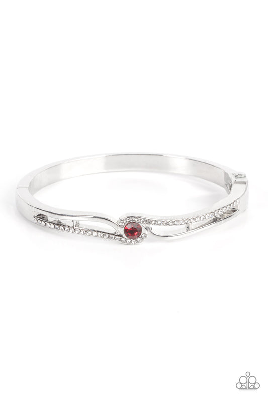 Top-Shelf Shimmer - Red Paparazzi Bracelet