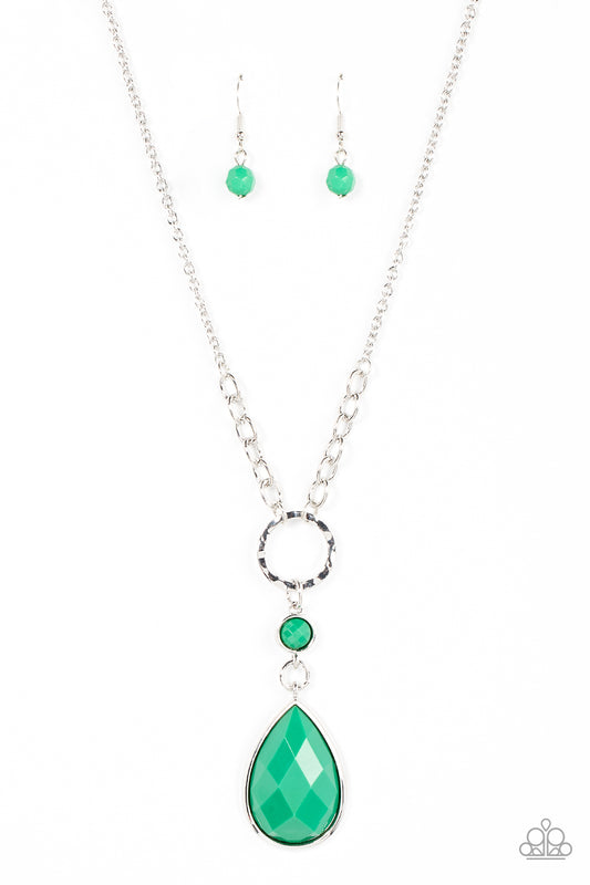 Valley Girl Glamour - Green Paparazzi Necklace