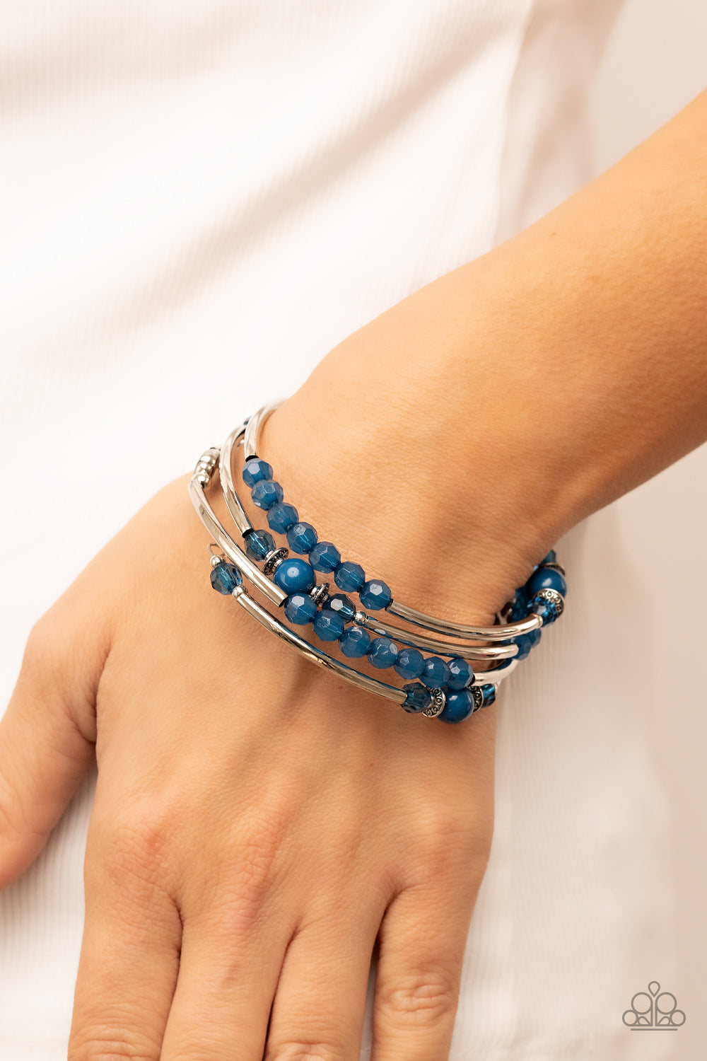 Whimsically Whirly - Blue Paparazzi Bracelet