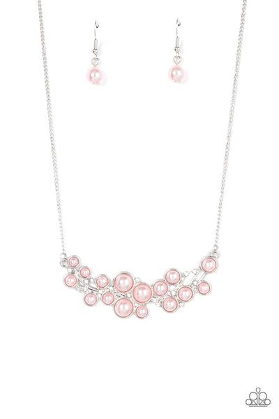 Paparazzi - Glam Queen - Pink Pearl Necklace | Fashion Fabulous Jewelry