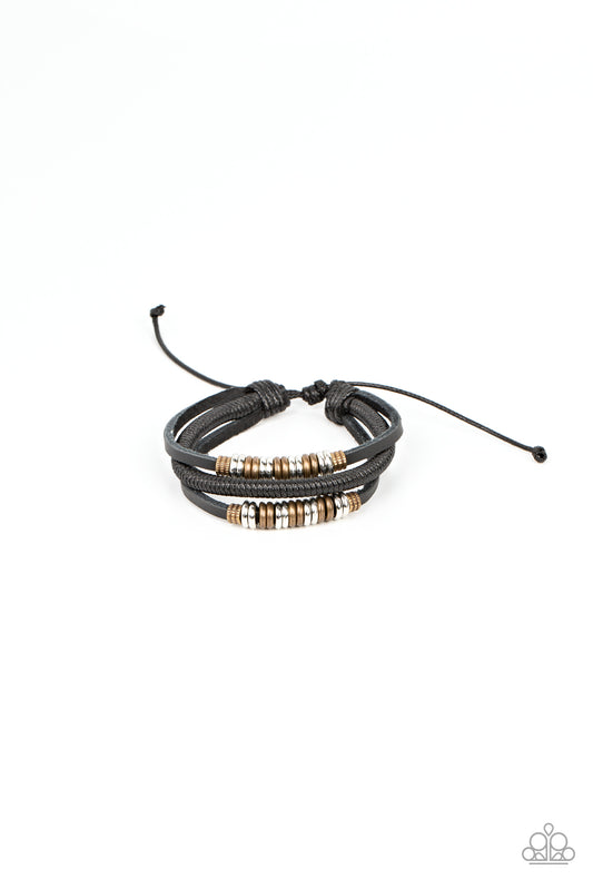 Treasure Tracker - Black Paparazzi Urban Bracelet