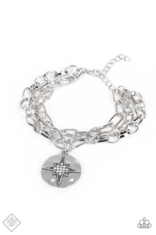 True North Twinkle - White Paparazzi Fashion Fix Bracelet