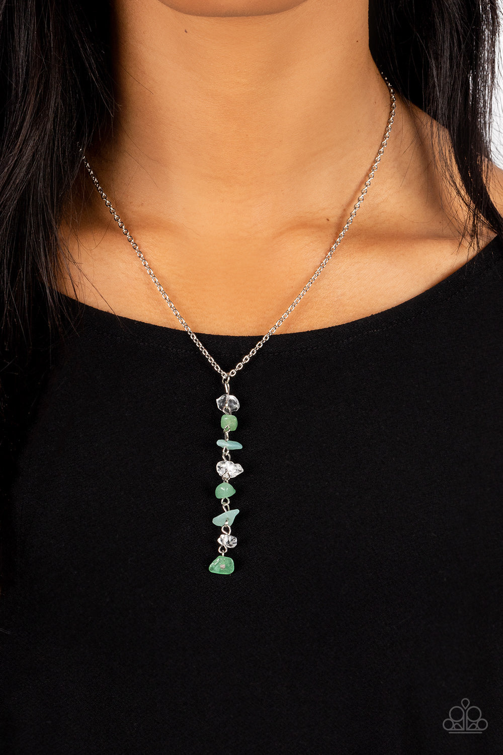 Tranquil Tidings - Green Paparazzi Necklace