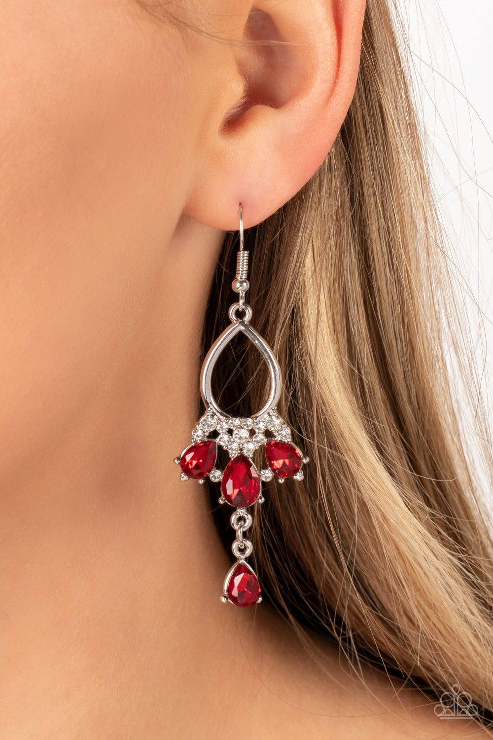 Coming in Clutch - Red Paparazzi Earrings