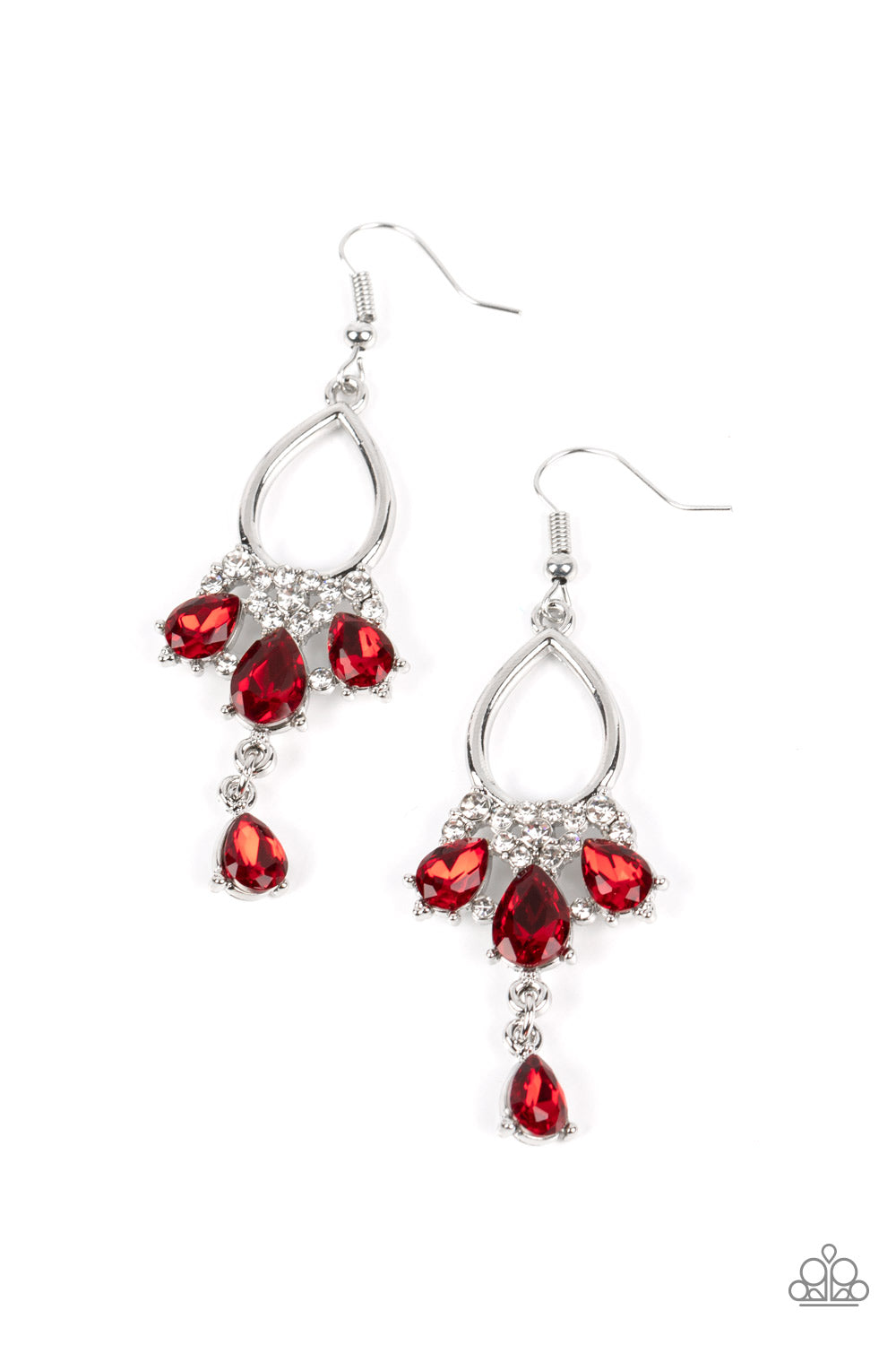 Coming in Clutch - Red Paparazzi Earrings