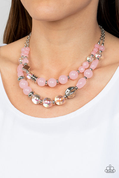 Paparazzi Broadway Belle - Pink Pearl Necklace – The Jewelry Box Collection