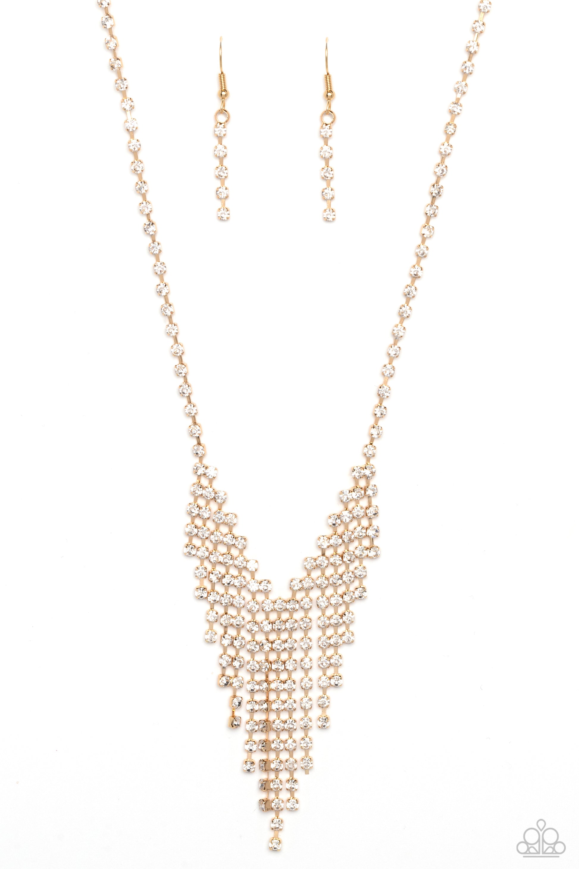 SHIMMER of Stars - Gold Paparazzi Necklace
